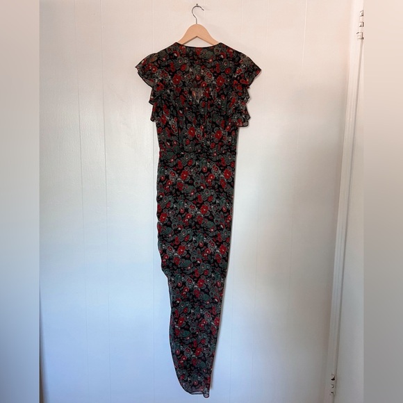 Veronica Beard ‘Cecile’ Ruffled Floral-Print Silk-Chiffon Maxi Dress - Picture 11 of 12